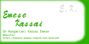 emese kassai business card